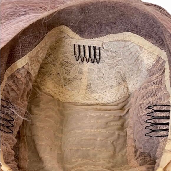 Dusty Rose Lace Front Synthetic Curly Lob Wig Size OS - Picture 11 of 13